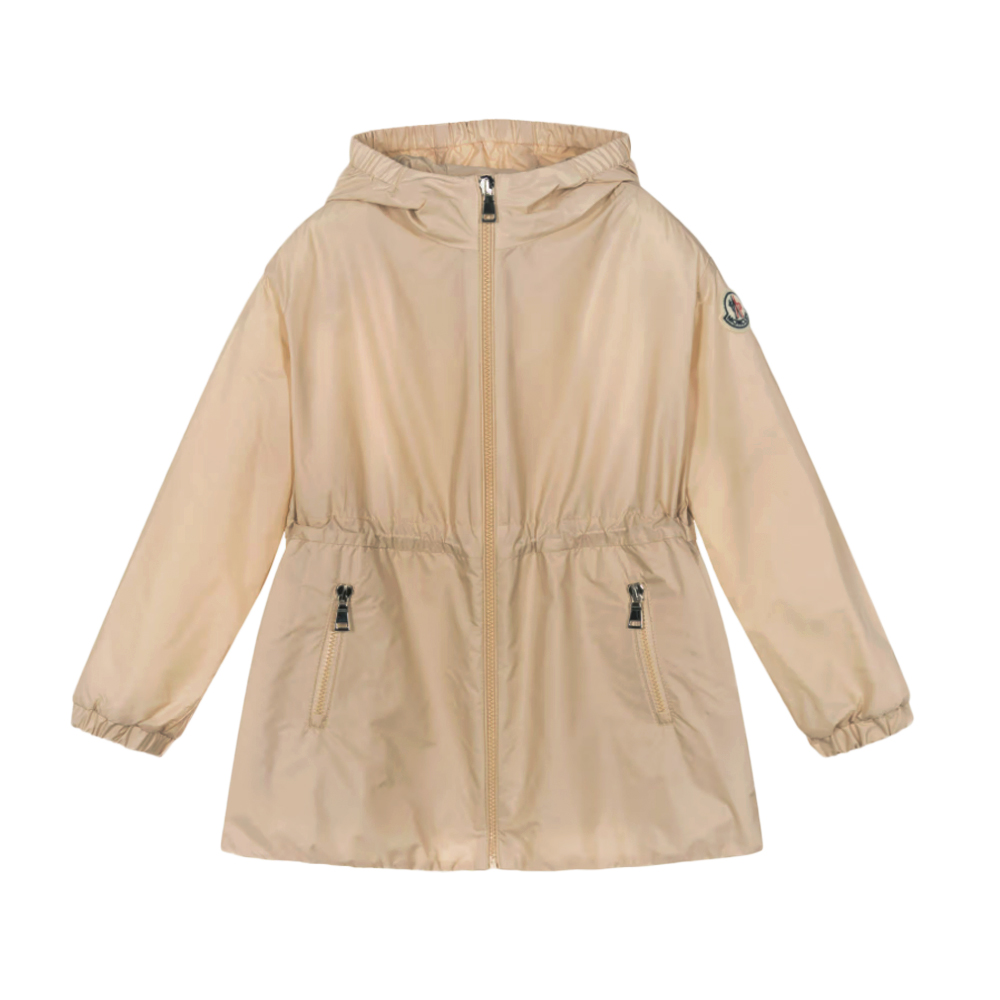 여성 웨테 WETE 로고 패치 백 플리츠 후드자켓 베이지 1A000 84 53A5E 202