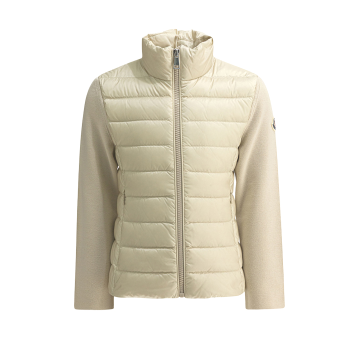 ◆키즈◆여성 로고 패치 니트믹스 경량패딩 집업 가디건 아이보리 9B000 05 M1122 20C