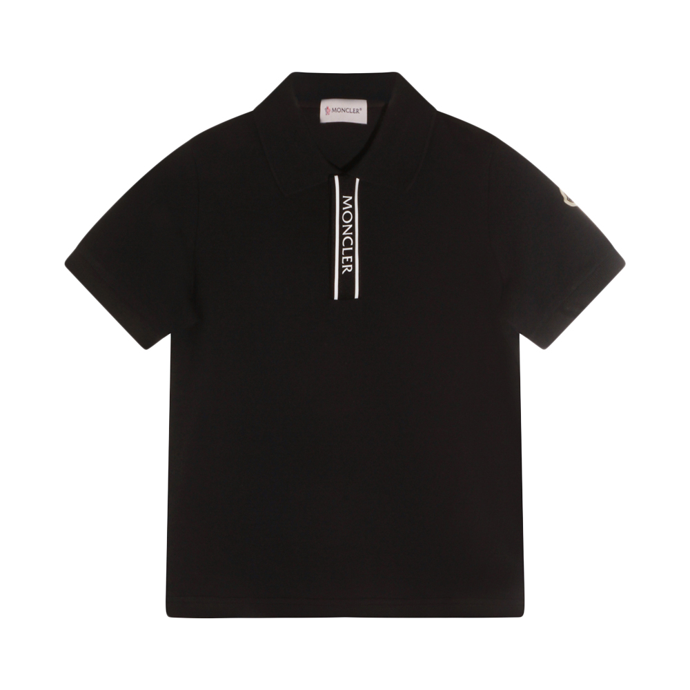 여성 로고 패치 히든 버튼 폴로 티셔츠 블랙 8A000 11 8496W 999