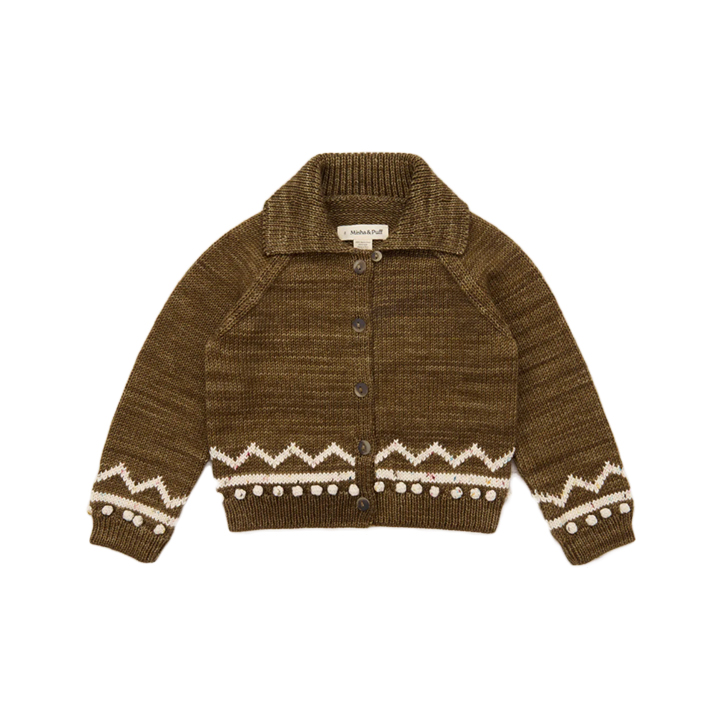 ◆키즈◆키즈 지그재그 가디건 브라운 K1220W25 762