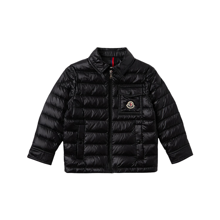 ◆키즈◆키즈 모리용 MOURILLON 로고 패치 카라 패딩자켓 블랙 1G000 04 597Y4 999