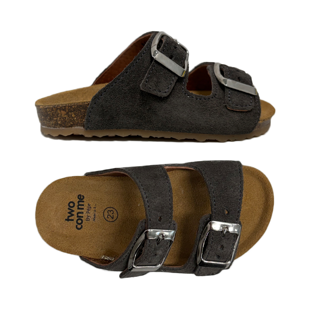 키즈 투콘미 막심 더블 버클 스웨이드 샌들 앤트러사이트 BK25 SUEDE ANTRACITE