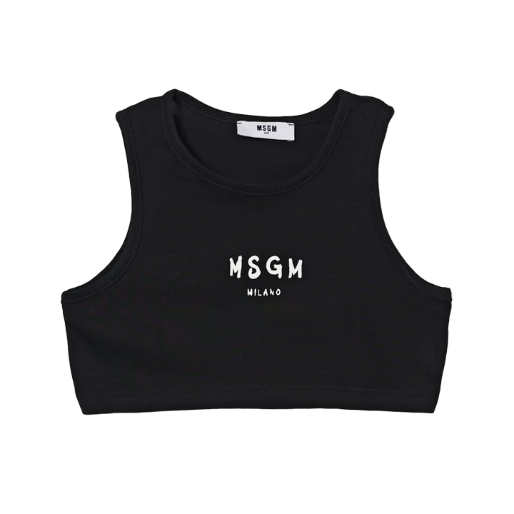 ◆키즈◆키즈 크롭 저지 탑 블랙 S6MSJGTO011 110