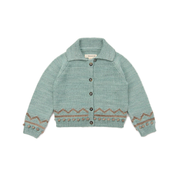 ◆키즈◆키즈 지그재그 가디건 세이지그린 K1220W25 315