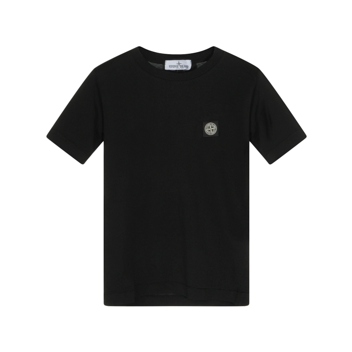 ◆키즈◆키즈 로고 패치 반팔 티셔츠 블랙 L1S16 2100002 S0047 V0029