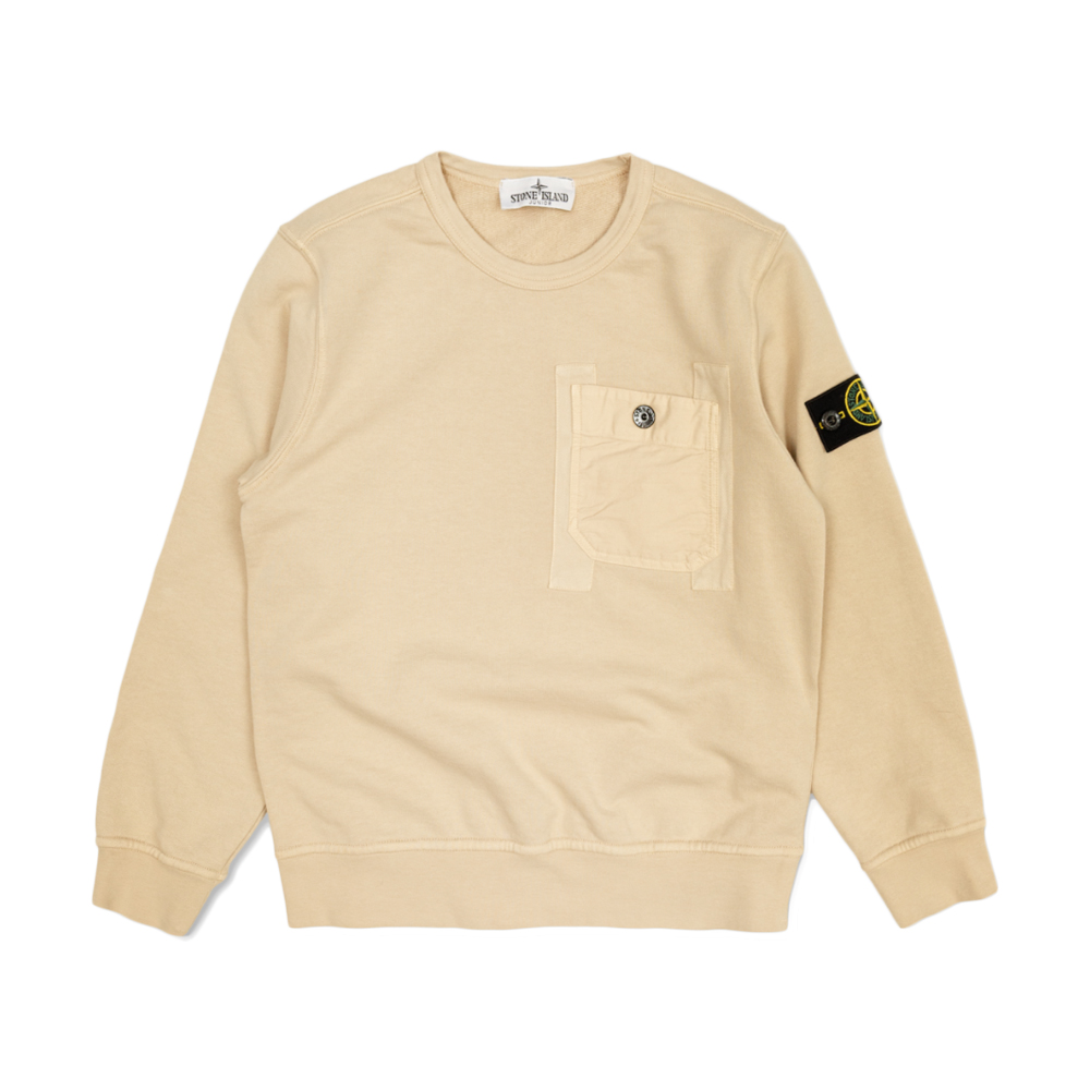 여성 와펜 패치 포켓 맨투맨 베이지 L1S16 6100017 S0040 V0090