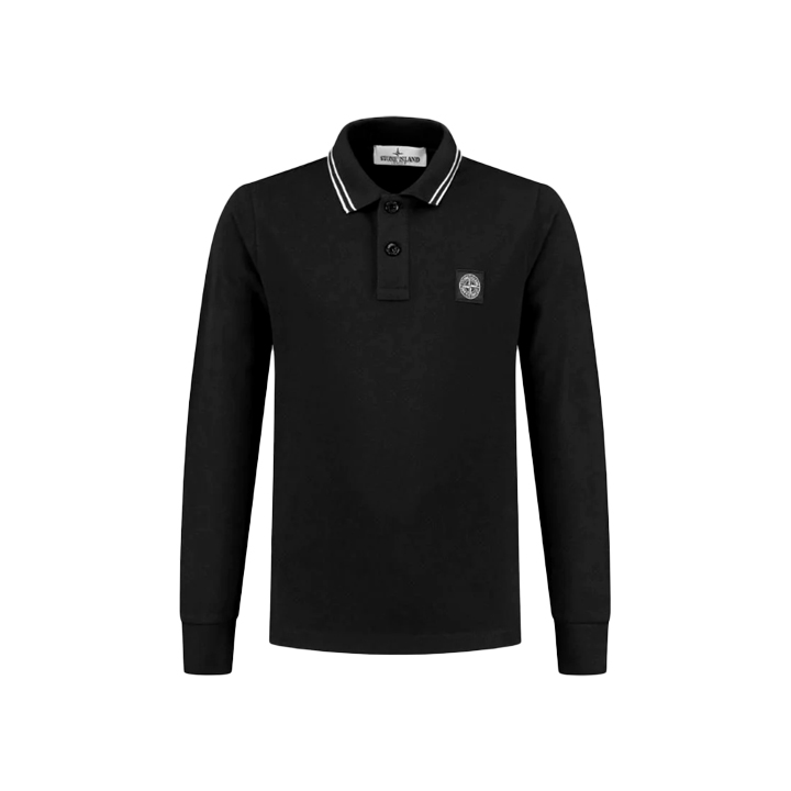 ◆키즈◆여성 로고 패치 롱슬리브 폴로 티셔츠 블랙 K2S16 2200002 S0018 V0029