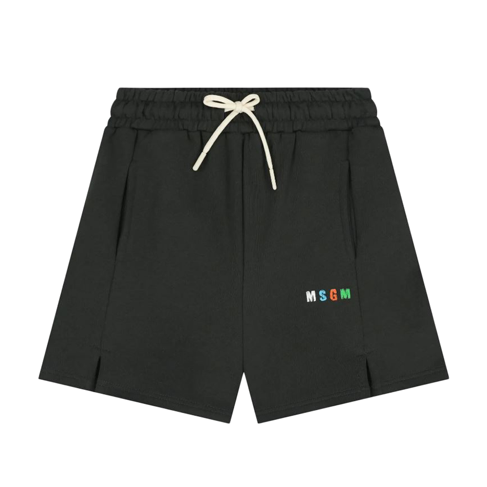 키즈 컬러 로고 버뮤다 팬츠 워시드블랙 S6MSJBBE235 MS040