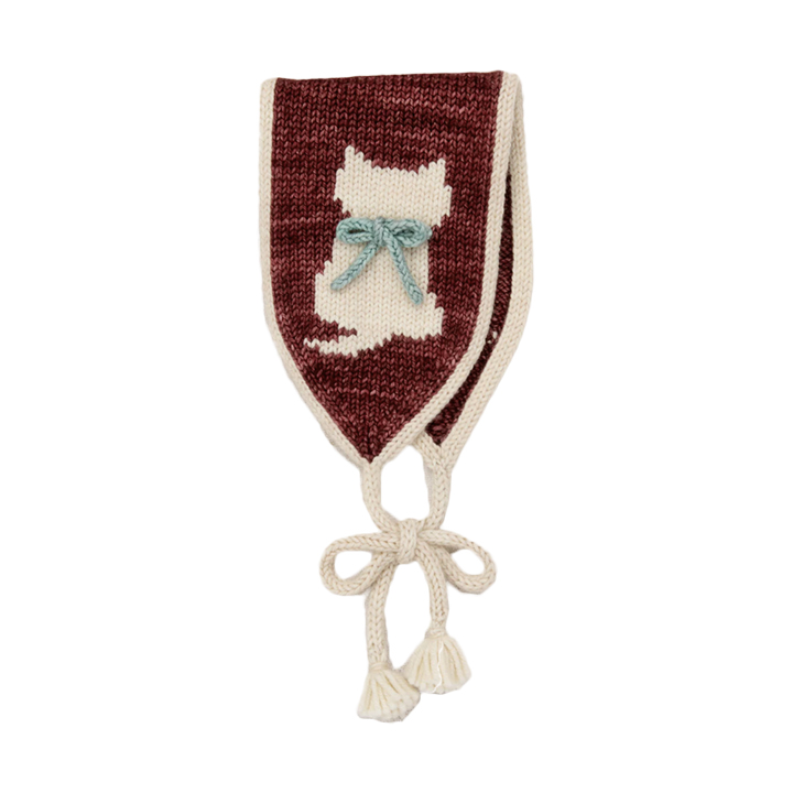 ◆키즈◆키즈 키튼 자수 헤드워머 브릭 K1250W25 606