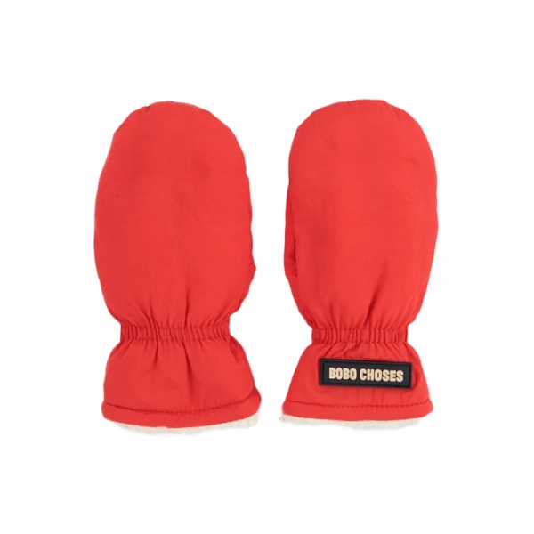◆키즈◆키즈 로고 미튼 장갑 레드 B225AI025 611