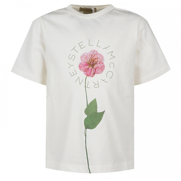 ◆키즈◆25SS 키즈 플라워 프린팅 티셔츠 크림 TW8C41 Z0434 101