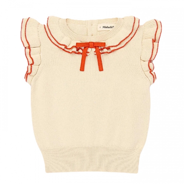 ◆키즈◆25SS 키즈 코츠월드 오딘 탑 셀레스티얼 아이보리/오렌지 K2009S25 298