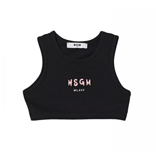 ◆키즈◆키즈 크롭 저지 탑 블랙/핑크 S6MSJGTO011 11088