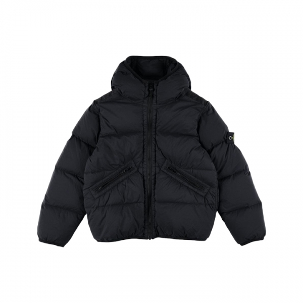 ◆키즈◆여성 와펜 패치 사선포켓 후드 패딩 자켓 블랙 K2S16 4100017 S0028 V0029