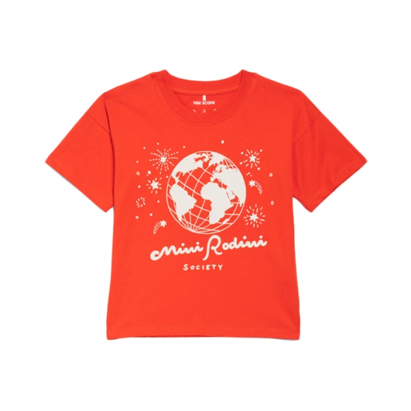 ◆키즈◆키즈 소사이어티 프린팅 티셔츠 레드 26120149 42