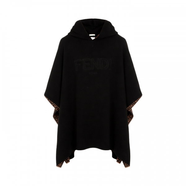 ◆키즈◆키즈 FF 로고 풀오버 후드 케이프 블랙 JUQ068 AVGC F0QA1