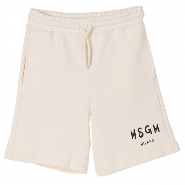 ◆키즈◆25SS 여성 로고 프린트 숏 팬츠 아이보리 S5MSJUBE070 013
