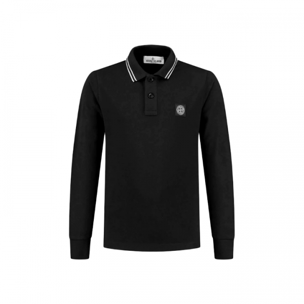 ◆키즈◆여성 로고 패치 롱슬리브 폴로 티셔츠 블랙 K2S16 2200002 S0018 V0029