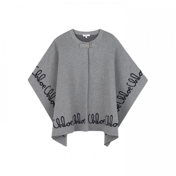 ◆키즈◆키즈 니트 케이프 코트 헤더그레이 C20667 A46