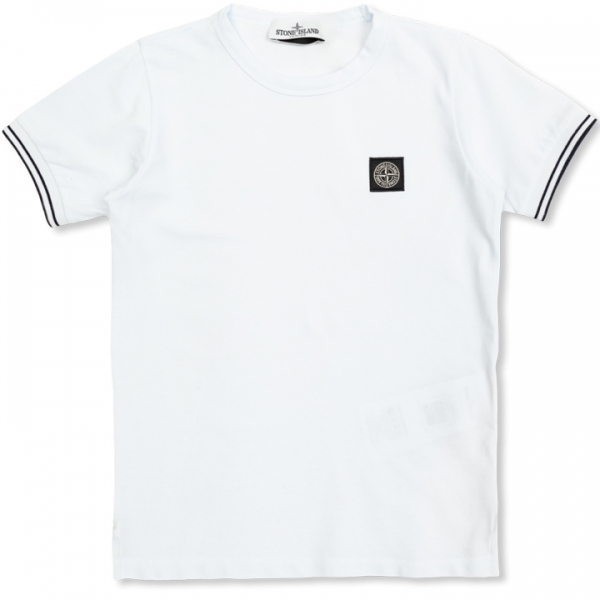 ◆키즈◆25SS 키즈 로고 패치 티셔츠 화이트 K1S16 2100001 S0018 V1001