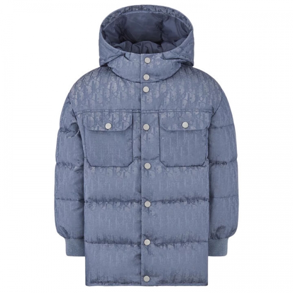 ◆키즈◆24FW 여성 오블리크 후드 패딩자켓 그레이블루 4WBM21PUFB 526