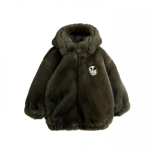 ◆키즈◆키즈 리츠라츠 패치 폭스 퍼 자켓 그레이 25710107 97