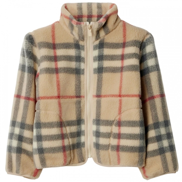 ◆키즈◆25SS 키즈 체크 플리스 자켓 베이지 8100024