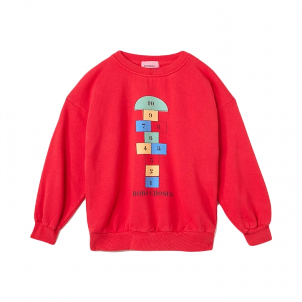 ◆키즈◆25FW 키즈 홉스코치 프린트 스웻셔츠 레드 B225AC036 611