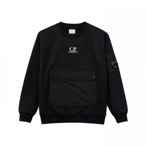 ◆키즈◆여성 렌즈 와펜 포켓 맨투맨 블랙 20CKSS060B 00LCC02 999