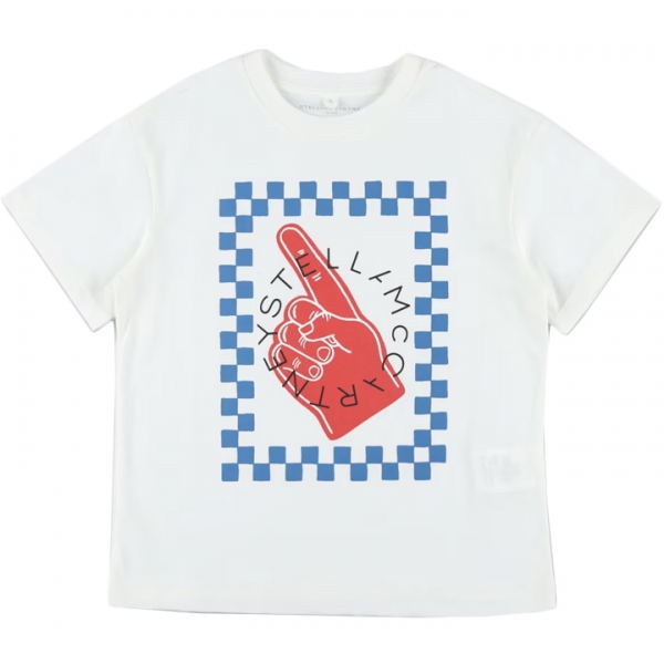 ◆키즈◆25SS 여성 핸드 로고 티셔츠 화이트 TW8R71 Z0434 100