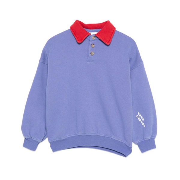 ◆키즈◆키즈 로고 올오버 폴로 맨투맨 퍼플 B225AC045 511