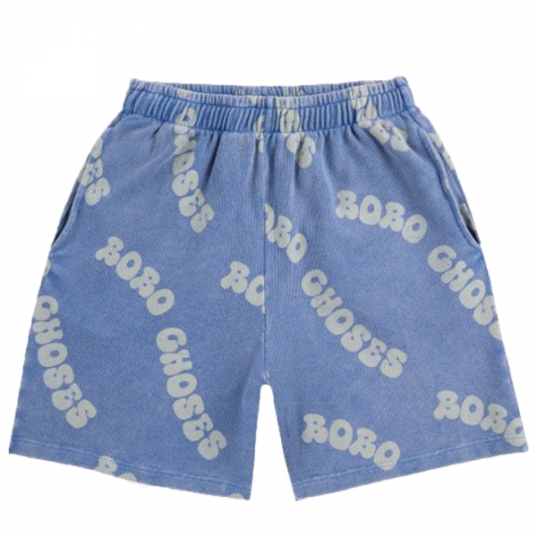 ◆키즈◆25SS 키즈 로고 웨이비 버뮤다 숏팬츠 블루 B125AC055 421