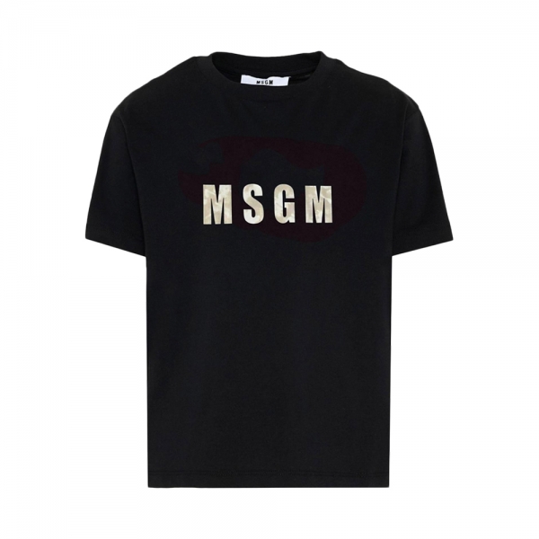 키즈 타이다이 로고 반팔 티셔츠 블랙 S6MSJBTH241 110