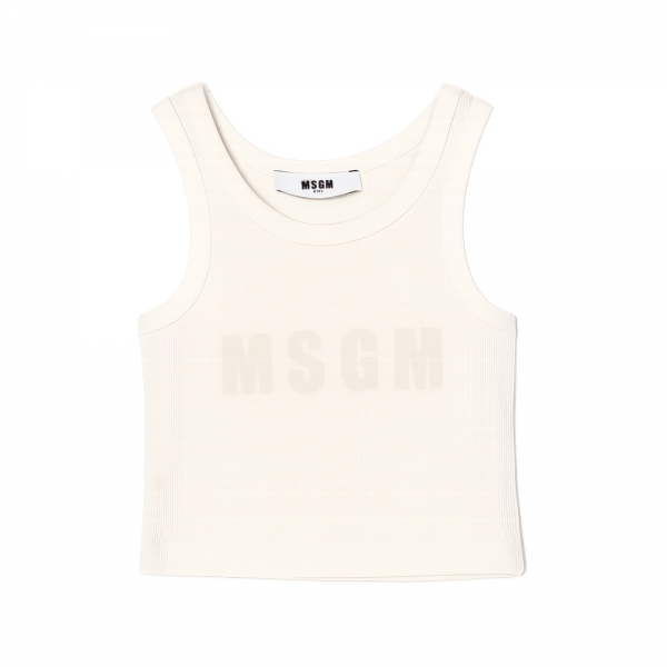 키즈 로고 민소매 티셔츠 오프화이트 S6MSJGTA159 002