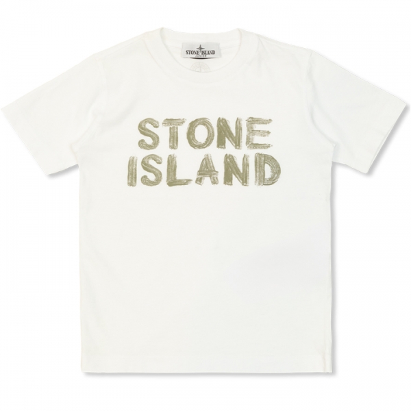 ◆키즈◆25SS 여성 페인트 로고 티셔츠 화이트 K1S16 2100010 S0125 V0001