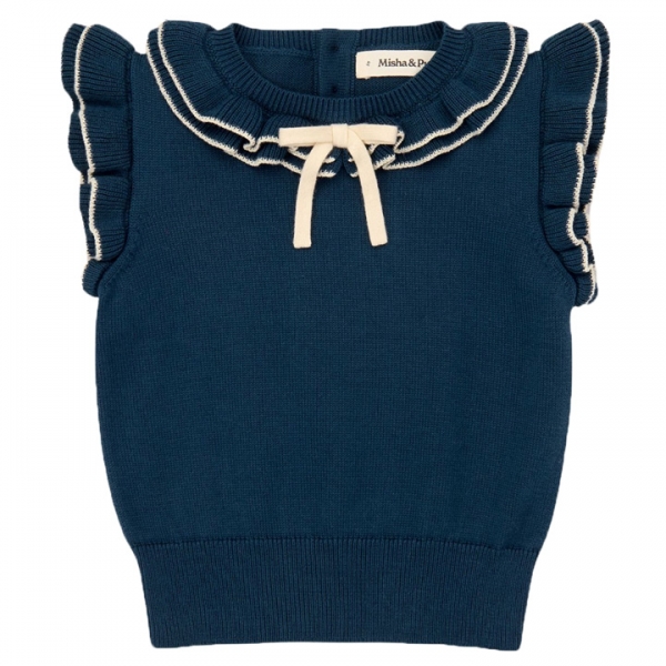 ◆키즈◆25SS 키즈 코츠월드 오딘 탑 셀레스티얼 아이보리/네이비 K2009S25 438