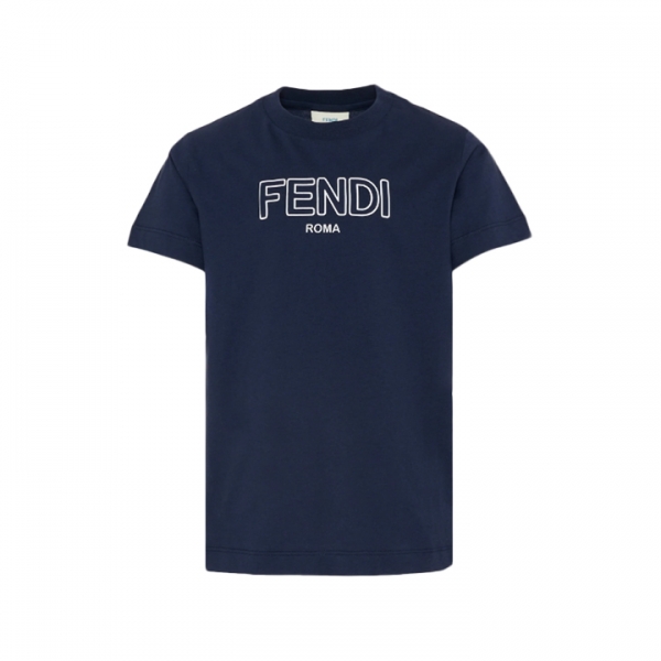 ◆키즈◆여성 엠보 로고 반팔 티셔츠 네이비 JUI202 7AJ F0QG0