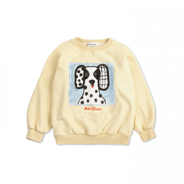 ◆키즈◆키즈 밴독 프린트 맨투맨 옐로우 B126AC041 721