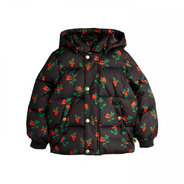 ◆키즈◆키즈 링곤베리 패턴 후드 푸퍼 자켓 블랙 25710112 99