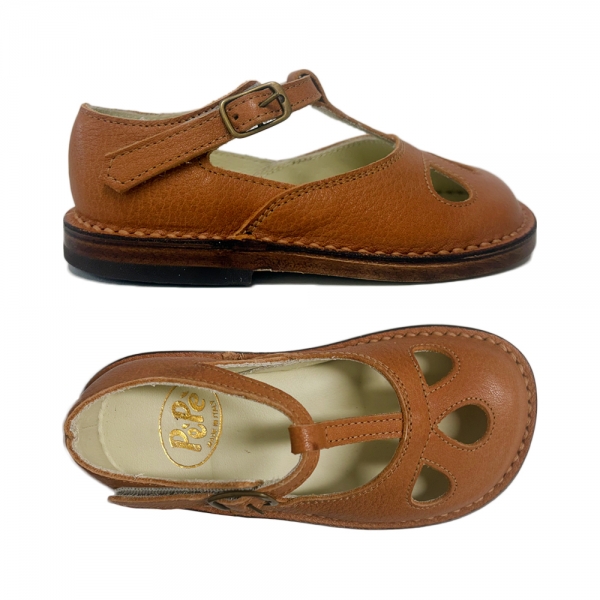 키즈 루시 LUCY 스트랩 레더 샌들 브라운 LUCY/FV-KASCP3