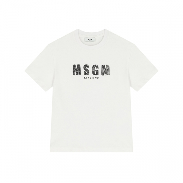 ◆키즈◆키즈 저지 티셔츠 화이트 S6MSJUTH004 001