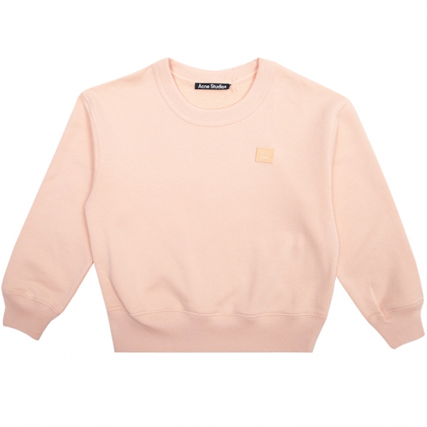 ◆키즈◆23SS 키즈 페이스 패치 맨투맨 파우더핑크 DI0020 AD5