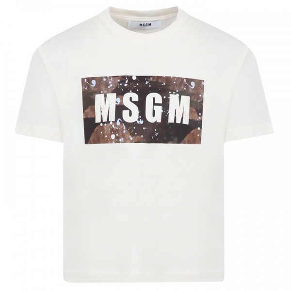 ◆키즈◆25SS 여성 로고 프린트 티셔츠 화이트 S5MSJBTH036 013