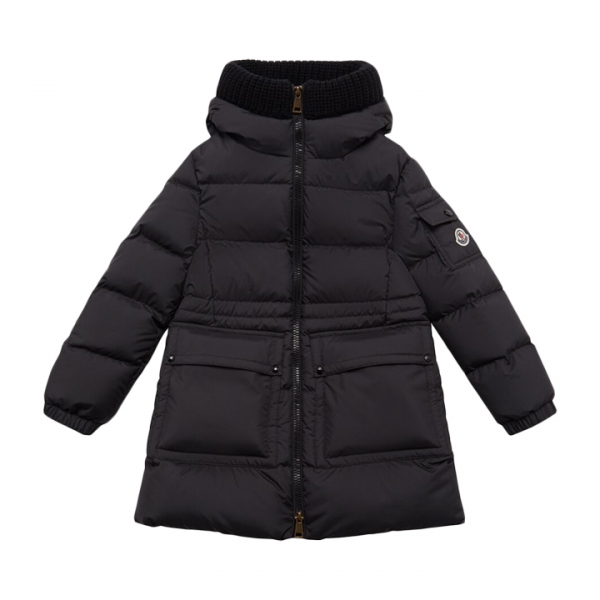 ◆키즈◆키즈 이르마 IRMA 로고 패치 니트후드 패딩자켓 블랙 1C000 12 597YW 999