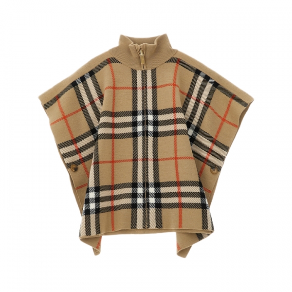 ◆키즈◆키즈 빈티지 체크 리버시블 케이프 샌드 8117177