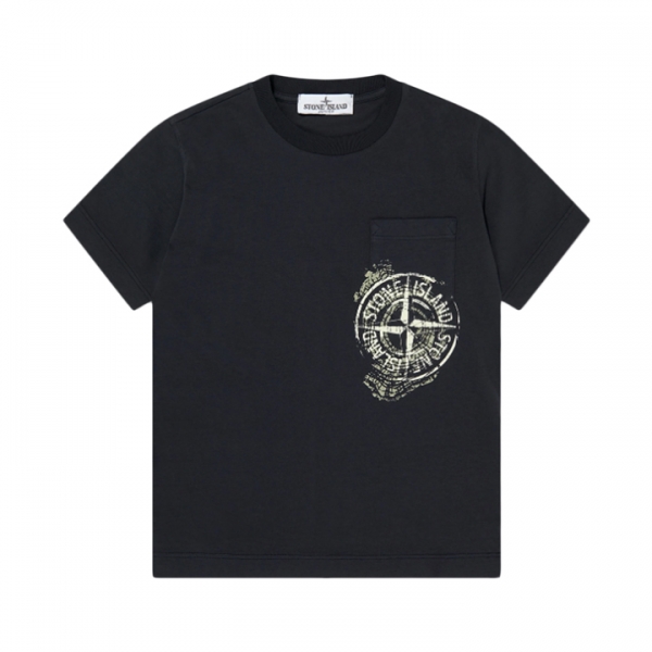 ◆키즈◆키즈 빈티지 프린팅 포켓 티셔츠 네이비 K1S16 2100012 S0129 V0020