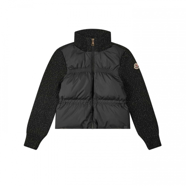 ◆키즈◆키즈 로고 패치 믹스 패딩자켓 블랙 9B000 11 M8258 999