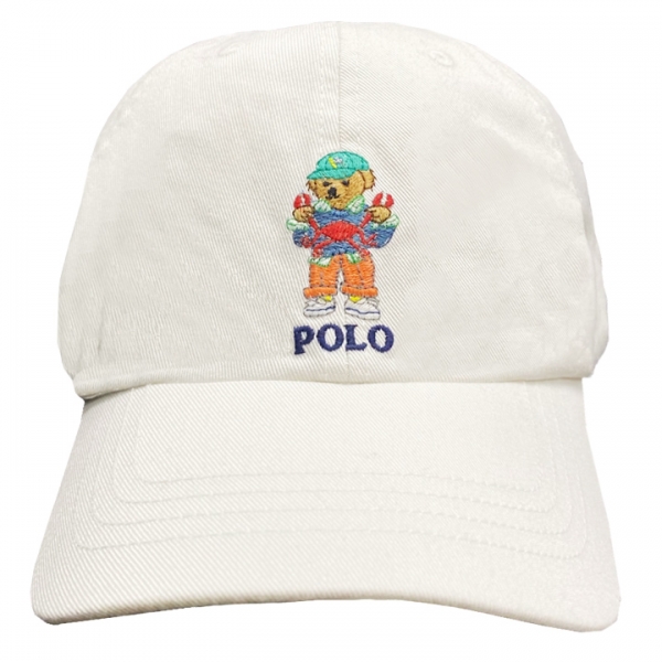 ◆키즈◆25SS 키즈 테디베어 자수 캡모자 화이트 963969 001