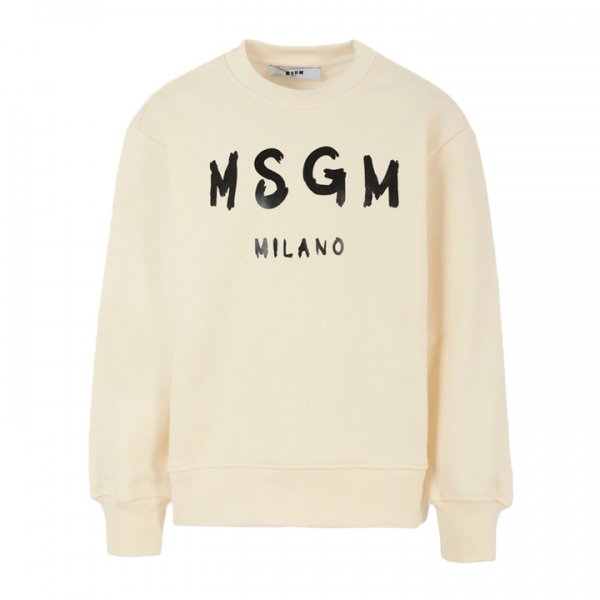 ◆키즈◆25FW 키즈 로고 프린트 맨투맨 아이보리 F5MSJUSW018 013