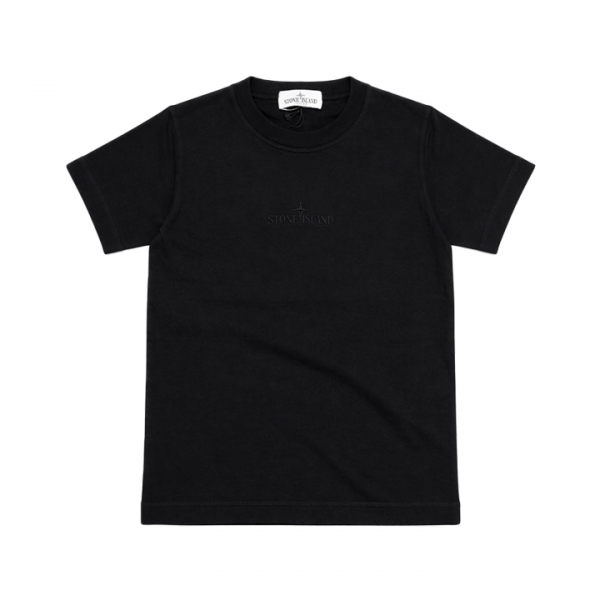 ◆키즈◆키즈 로고 자수 반팔 티셔츠 블랙 L1S16 2100006 S0050 V0029